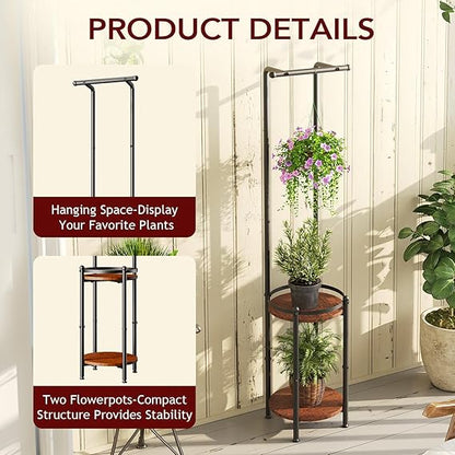 Plant Stands Plant Stand for Balcony Rust Proof Metal Plant Stand for Living Room