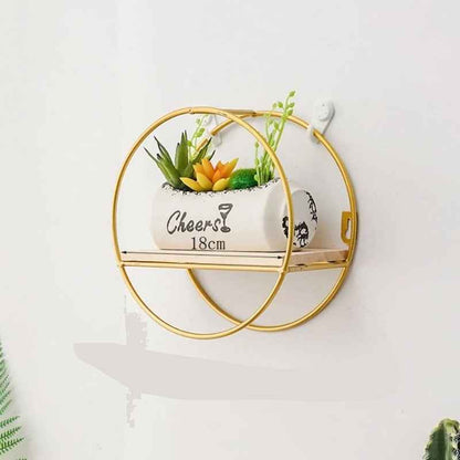 Wall-Mounted "Mini-Round" Floating Metal Storage Organizer Frame Decor - Special
