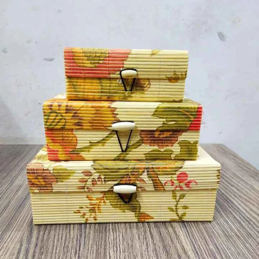 3 in 1 Wooden Handmade Jewellery Box Set