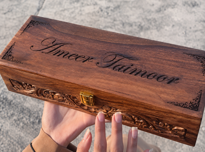 Customized Name or Logo Wooden Watch box - Elegance Antique Store