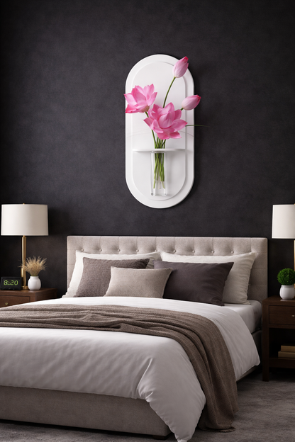 Luxury Wall Vase Decor with Floral Arrangement