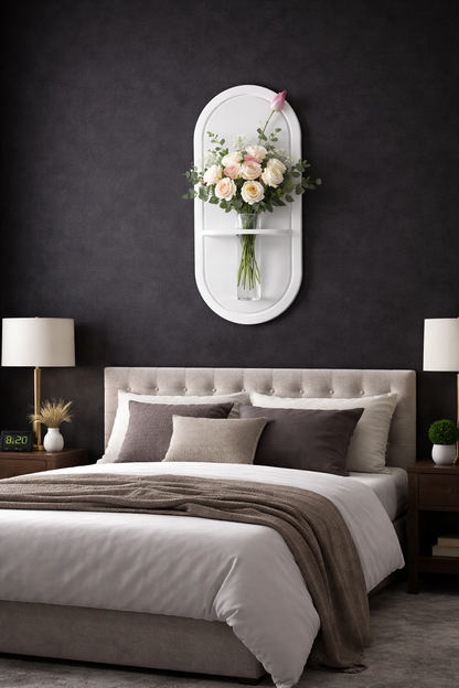 Luxury Wall Vase Decor with Floral Arrangement