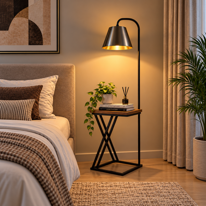 Classic Floor Lamp for Living Room Home Decoration Brown