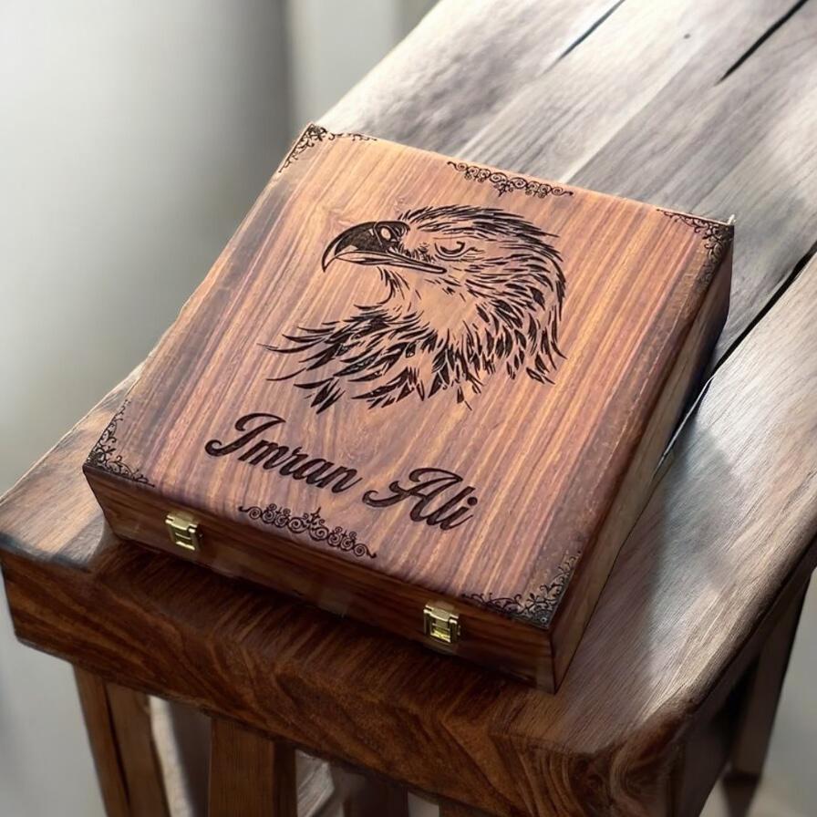 Customized Name or Logo Wooden Watch box - Elegance Antique Store