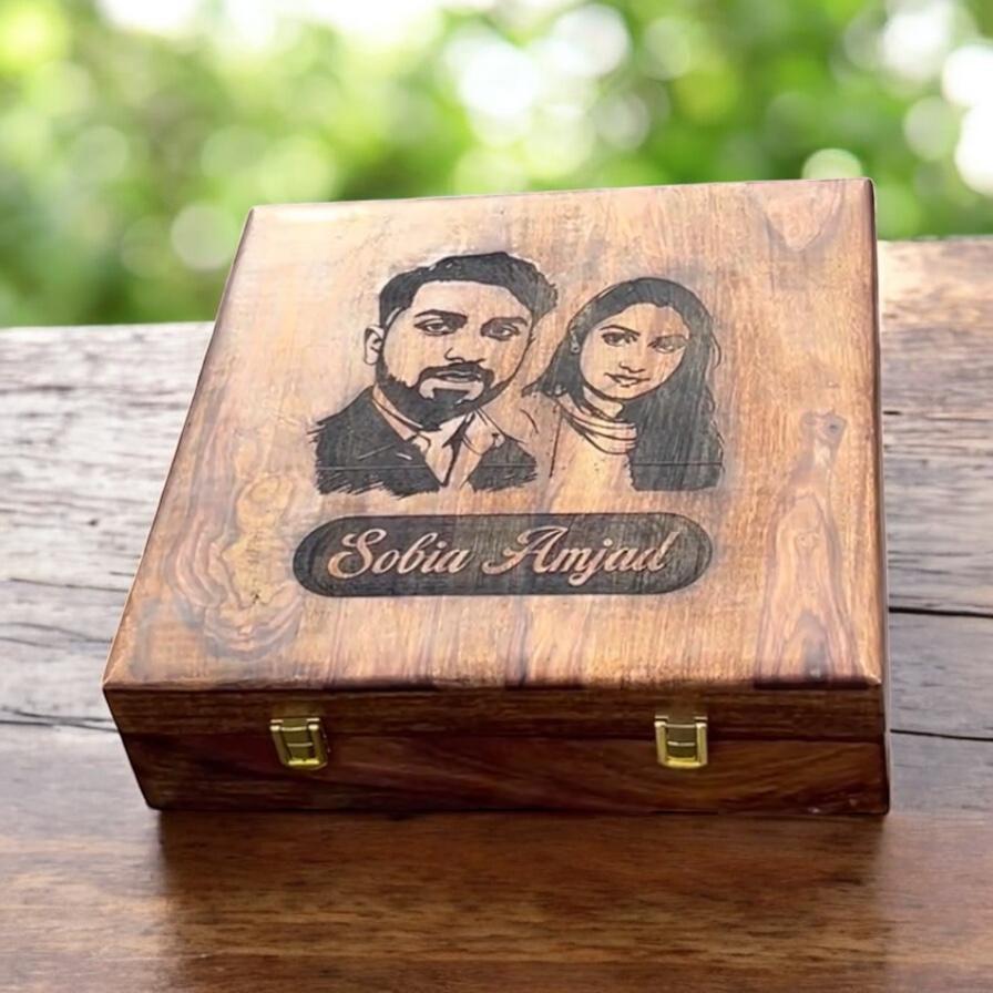 Customized Name or Logo Wooden Watch box - Elegance Antique Store