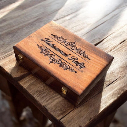 Customized Name or Logo Wooden Watch box - Elegance Antique Store