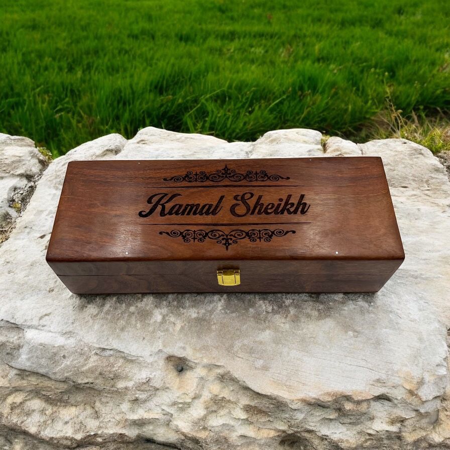 Customized Name or Logo Wooden Watch box - Elegance Antique Store