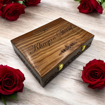 Customized Name or Logo Wooden Watch box - Elegance Antique Store