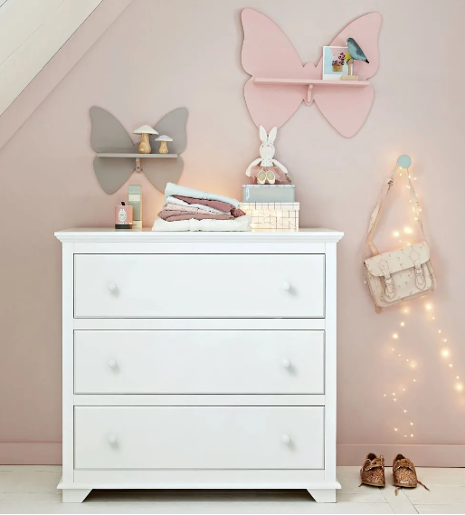 Butterfly Ornament Bedroom Book Organizer Floating Shelf - Special