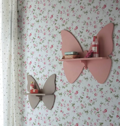 Butterfly Ornament Bedroom Book Organizer Floating Shelf - Special