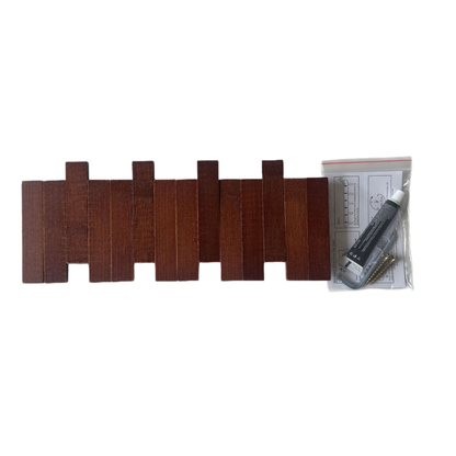 Solid Walnut Piano Coat Rack with Display Shelf