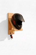 Premium Wooden Helmet & Key Wall Holder