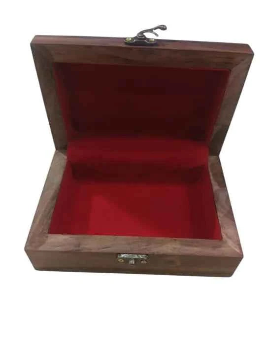 Mini Carved Rosewood Jewelry Box