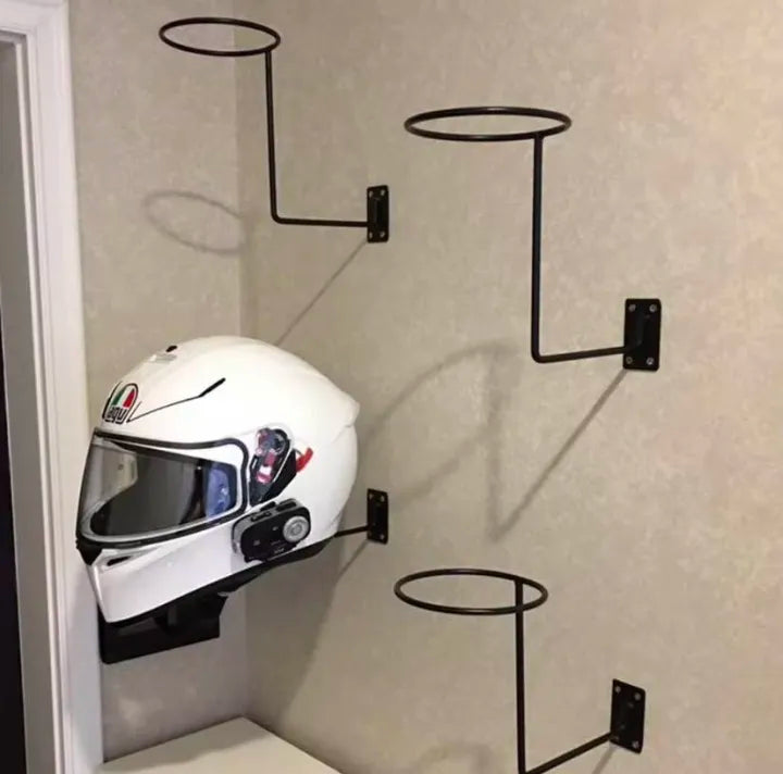 Wall Mount Helmet Holder - Iron Hook Rack