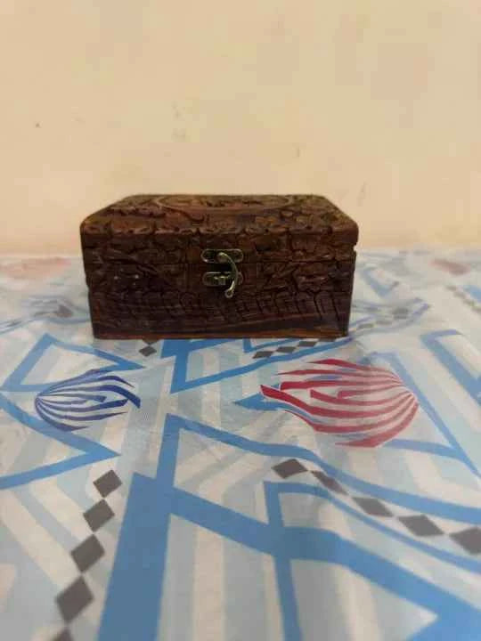 Luxury Carved Wooden Jewelry and Makeup Box