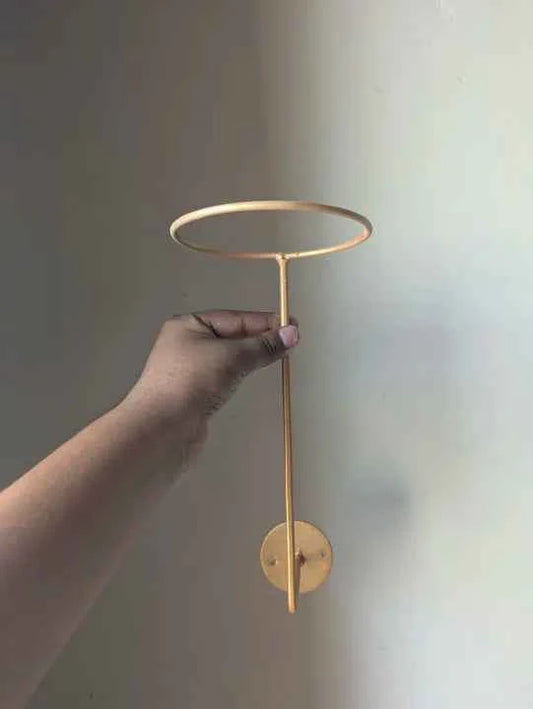 Gold Metal Helmet Display Stand Rack