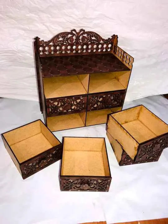 Wooden Jewellery Box with 6 Drawers