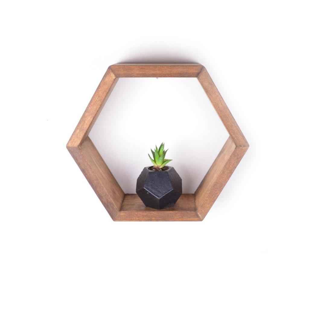 Hexagonal Wooden Shelves