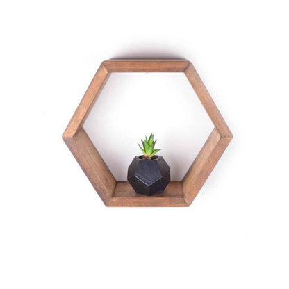 Hexagonal Wooden Shelves