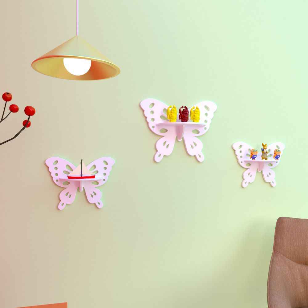 Crater Butterfly Floating Shelves (Set of 3)