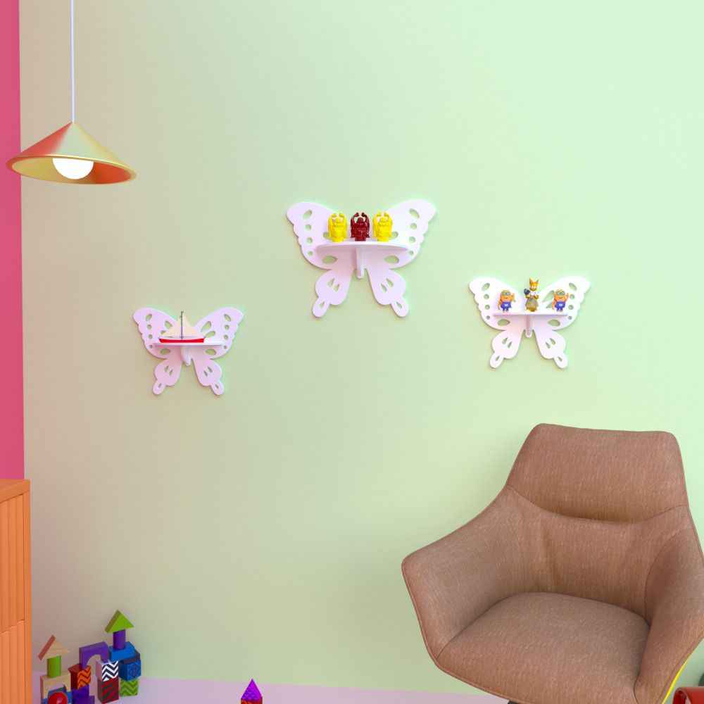 Crater Butterfly Floating Shelves (Set of 3)