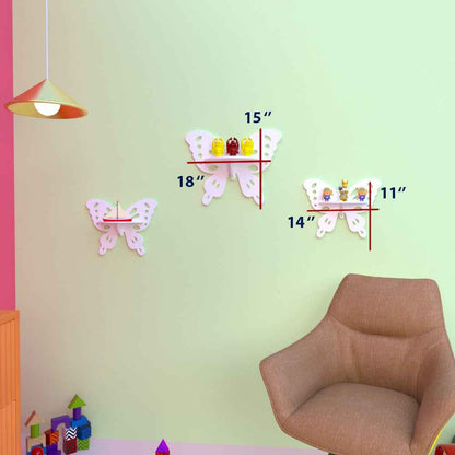 Crater Butterfly Floating Shelves (Set of 3)