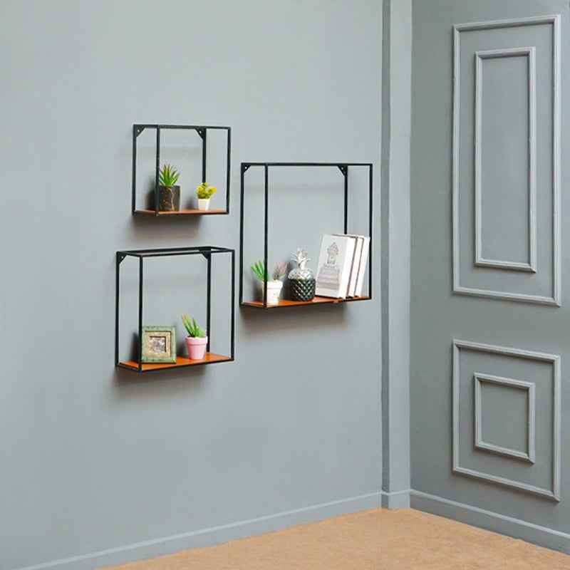 Rectangle Living Lounge Drawing Room Floating Organizer Shelf (Set of 3) - Special