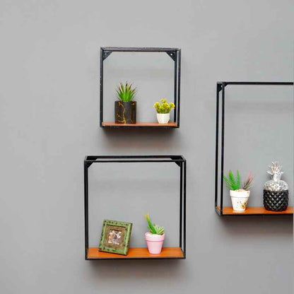 Rectangle Living Lounge Drawing Room Floating Organizer Shelf (Set of 3) - Special