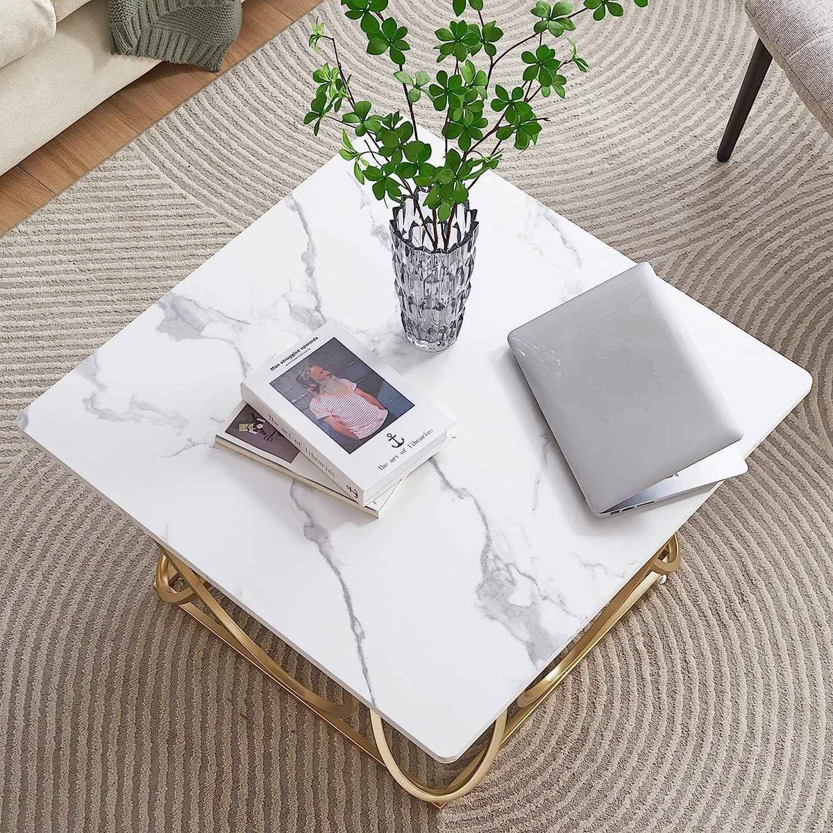 Andi Gold Metal Coffee Modern Living Lounge Center Table
