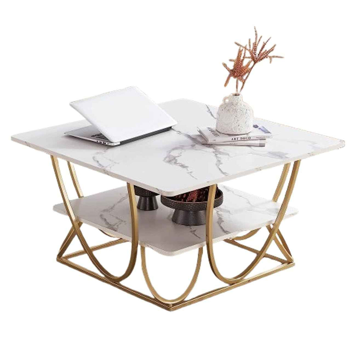 Andi Gold Metal Coffee Modern Living Lounge Center Table
