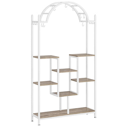 Arcolo Flower Stands with Hanging Hooks Rack