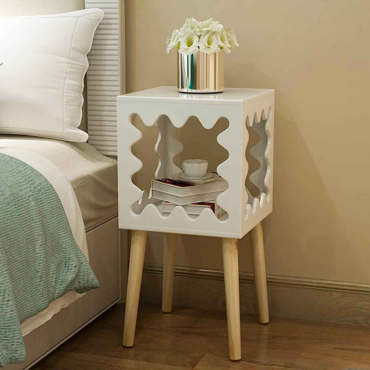 Artistic Square Bookcase Nightstand Side End Table