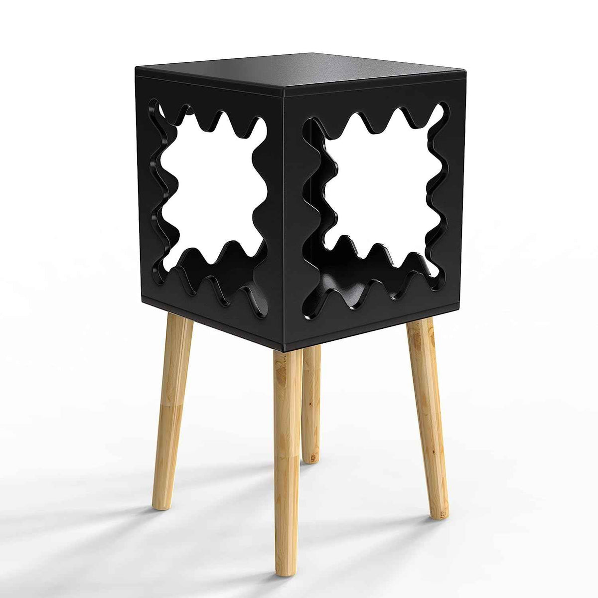Artistic Square Bookcase Nightstand Side End Table