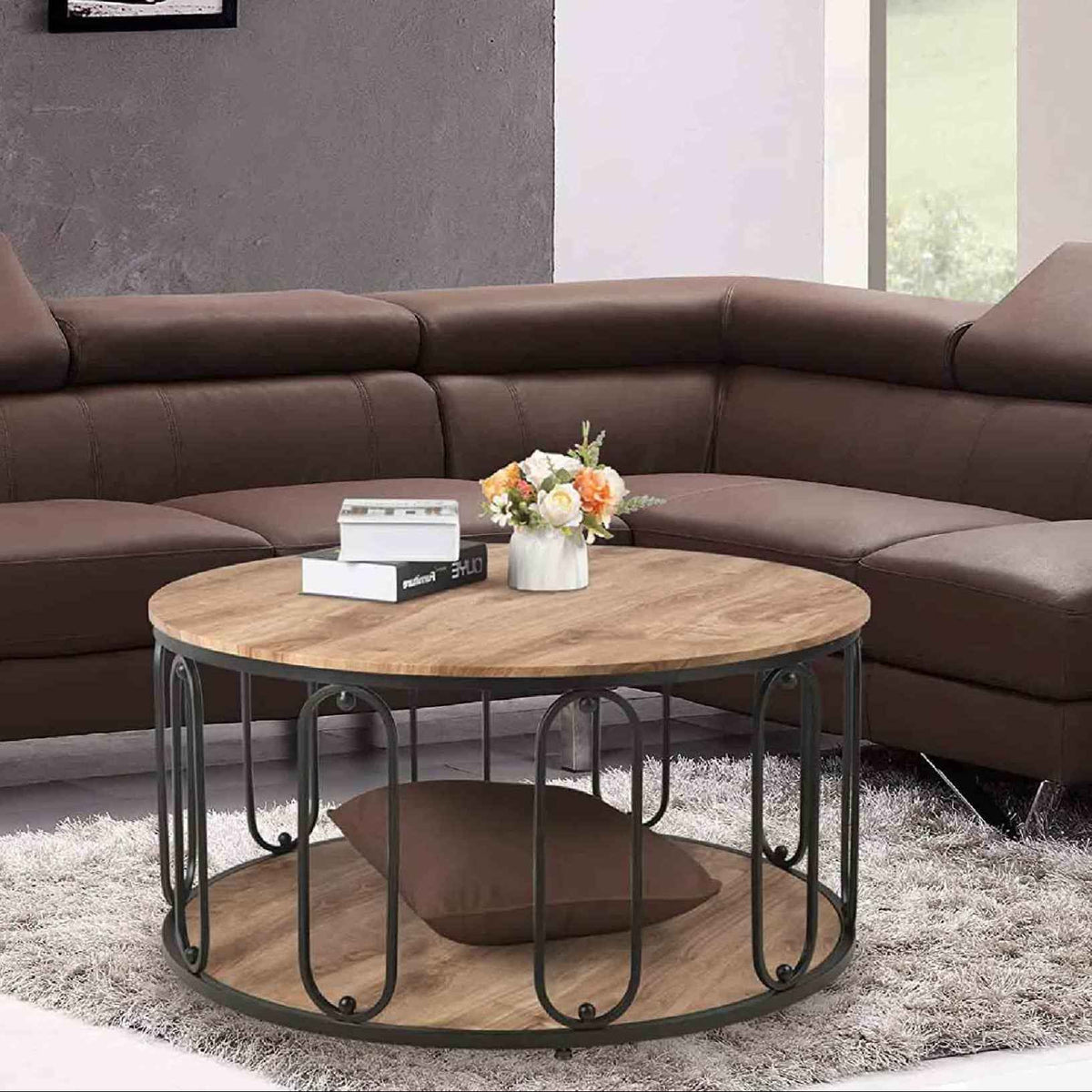 Azona Round Lounge Living Room Center Coffee Table