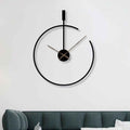 Minimal Arc – Premium Black Metal Wall Clock for Modern Home & Office Decor