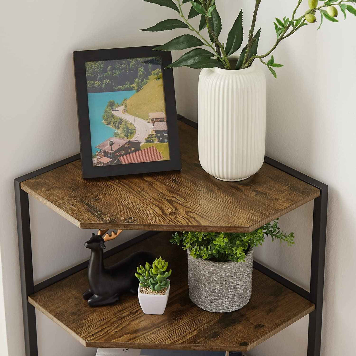 Banishe Corner Organizer Bookcase Storage Rack