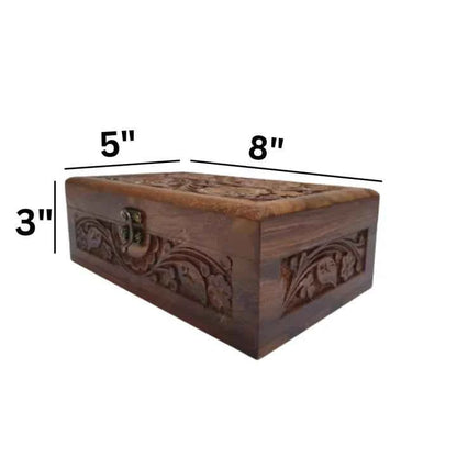 Vintage Style Wooden Jewelry Box with Lock