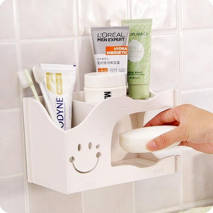 Carved Smiley Bathroom Rack