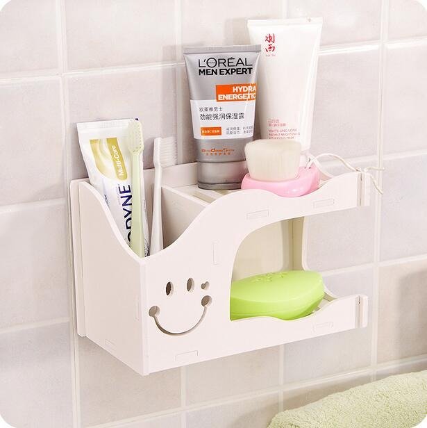 Carved Smiley Bathroom Rack