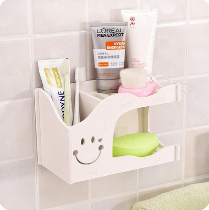 Carved Smiley Bathroom Rack
