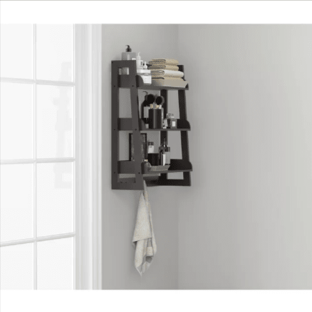 Cersei Bathroom Solid Wood Floating Shelf Organizer Rack