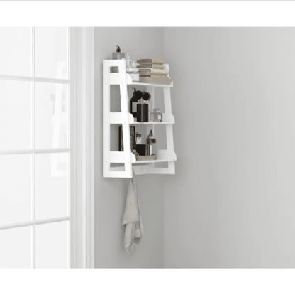 Cersei Bathroom Solid Wood Floating Shelf Organizer Rack