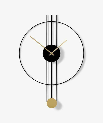 Modern Metal Wall Clock – Artistic Iron Timepiece with Decorative Sculpture Design