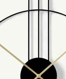 Modern Metal Wall Clock – Artistic Iron Timepiece with Decorative Sculpture Design