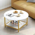 Craftor Luxury Modern Gold Metal Coffee Round Square Center Table