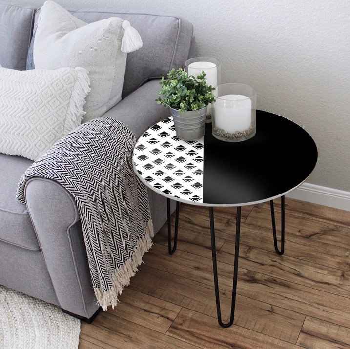 Damru Mist Living Coffee Lounge Center Side Hairpin Table