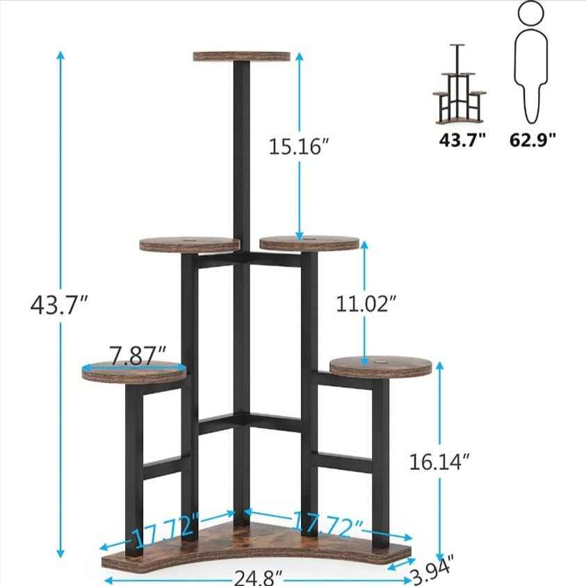 Engross Quinary Planter Shelf Organizer Stand Rack
