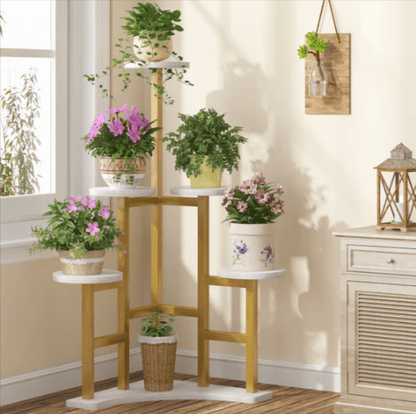 Engross Quinary Planter Shelf Organizer Stand Rack