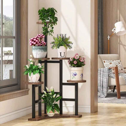 Engross Quinary Planter Shelf Organizer Stand Rack