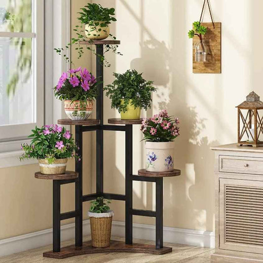Engross Quinary Planter Shelf Organizer Stand Rack
